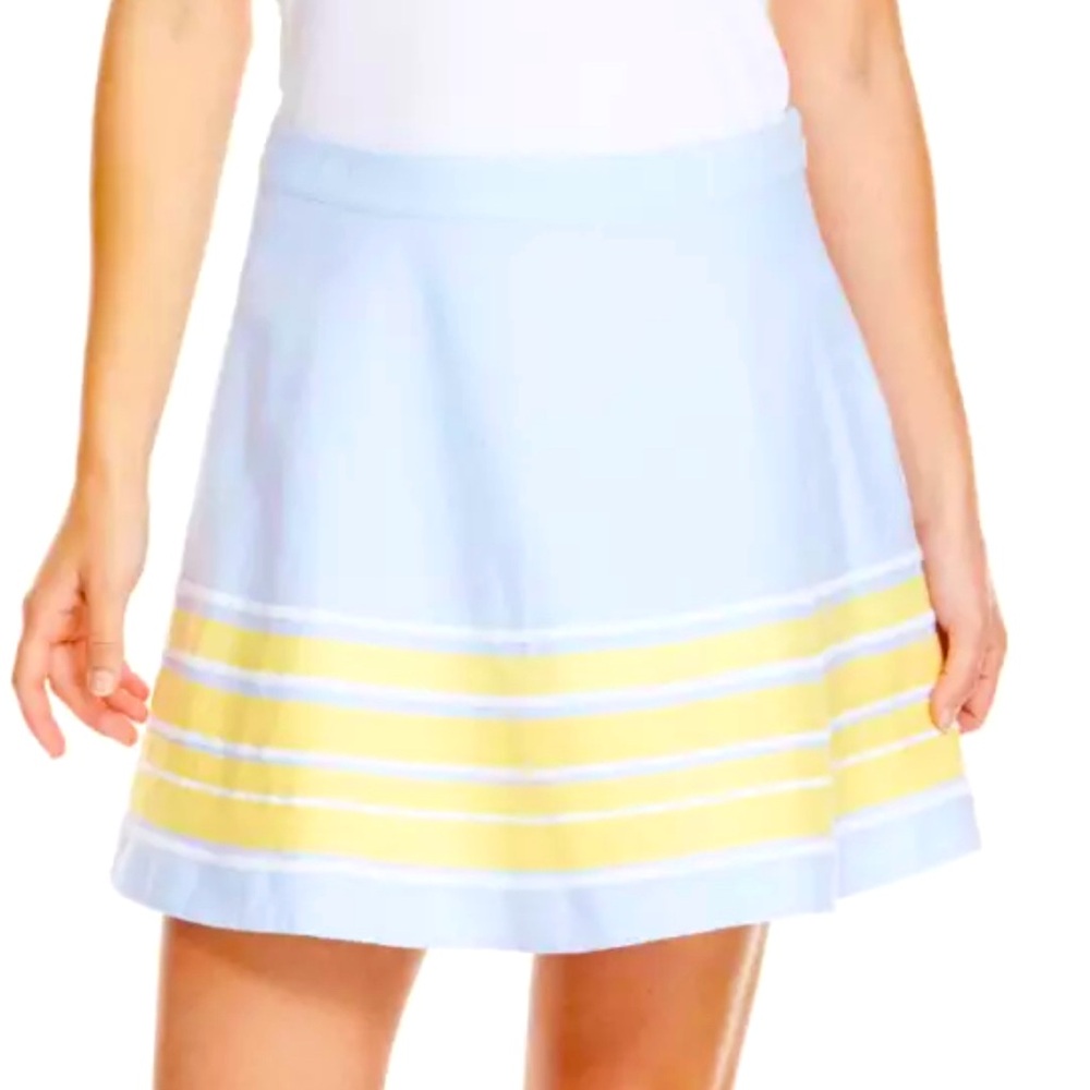 Vineyard Vines Sarasota Skirt Yellow Stripe Chambray 00